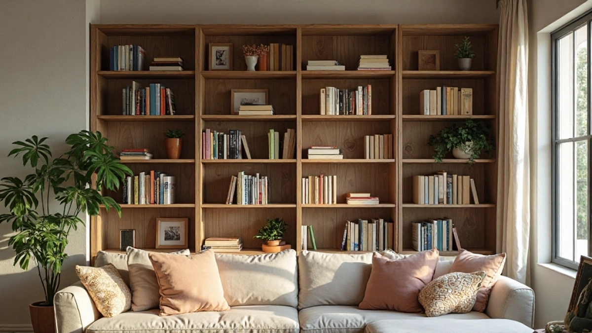 Biblioteczka w salonie