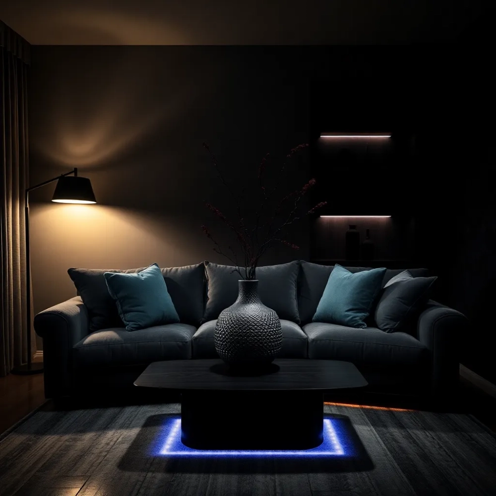 Ciemny salon inspiracje