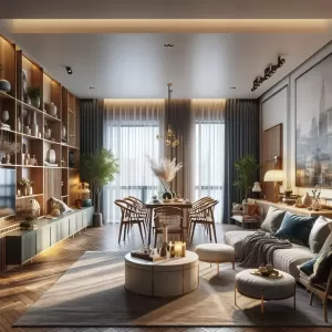 Aranżacja Salonu Z Jadalnią 30M2