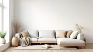 Białe ściany w salonie jakie dodatki