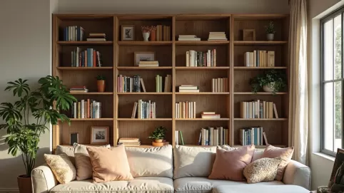 Biblioteczka w salonie