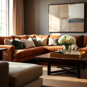 Brązowy salon jakie dodatki