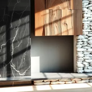Czym obłożyć kominek w salonie