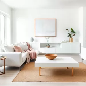 Dodatki do białych mebli w salonie