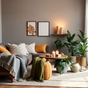 Jak ocieplić szary salon