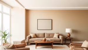 Jaki kolor ścian do brązowych mebli w salonie