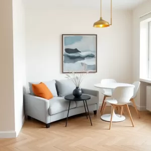 Mały salon z jadalnią