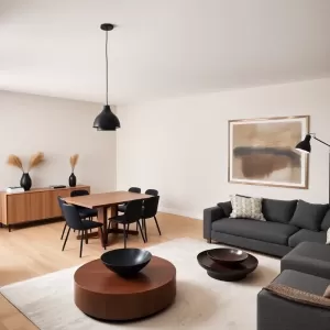 Nowoczesna jadalnia z salonem