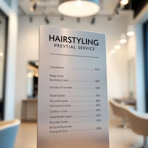 Salon fryzjerski Nadia Wyszków cennik