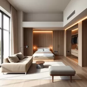 Salon sypialnia i Garderoba w jednym