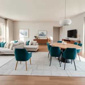 Salon z jadalnią pokój dzienny inspiracje