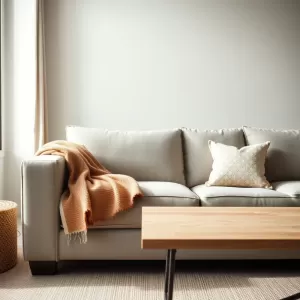 Szarą kanapa w salonie inspiracje