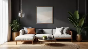 Szary salon  jakie dodatki