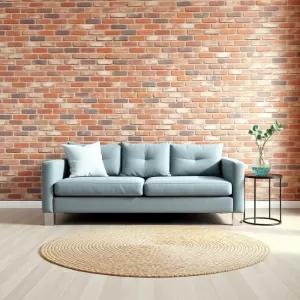Z czym łączyć cegłę w salonie