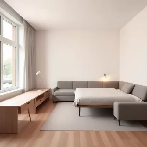 Salon z sypialnią 20m2